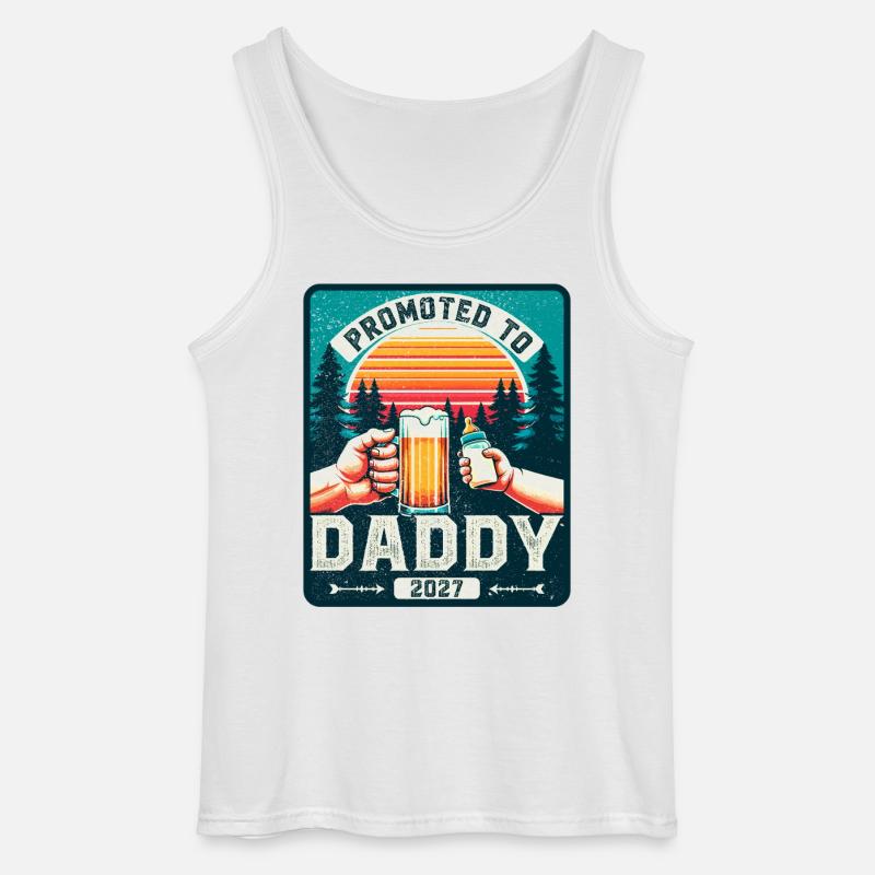 Werdender Papa loading Zukünftiger Vater 2027 - Gildan Männer Tank Top - Weiß