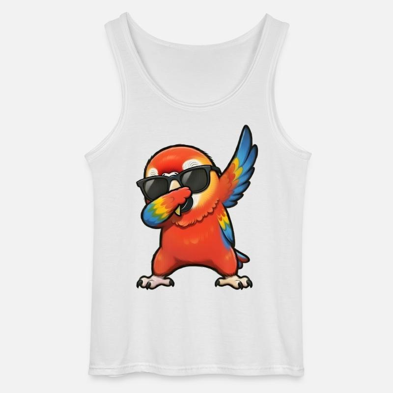 Dabbing Ara - Gildan Männer Tank Top - Weiß