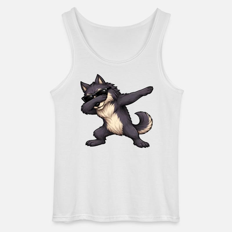 Dabbing Werwolf - Gildan Männer Tank Top - Weiß