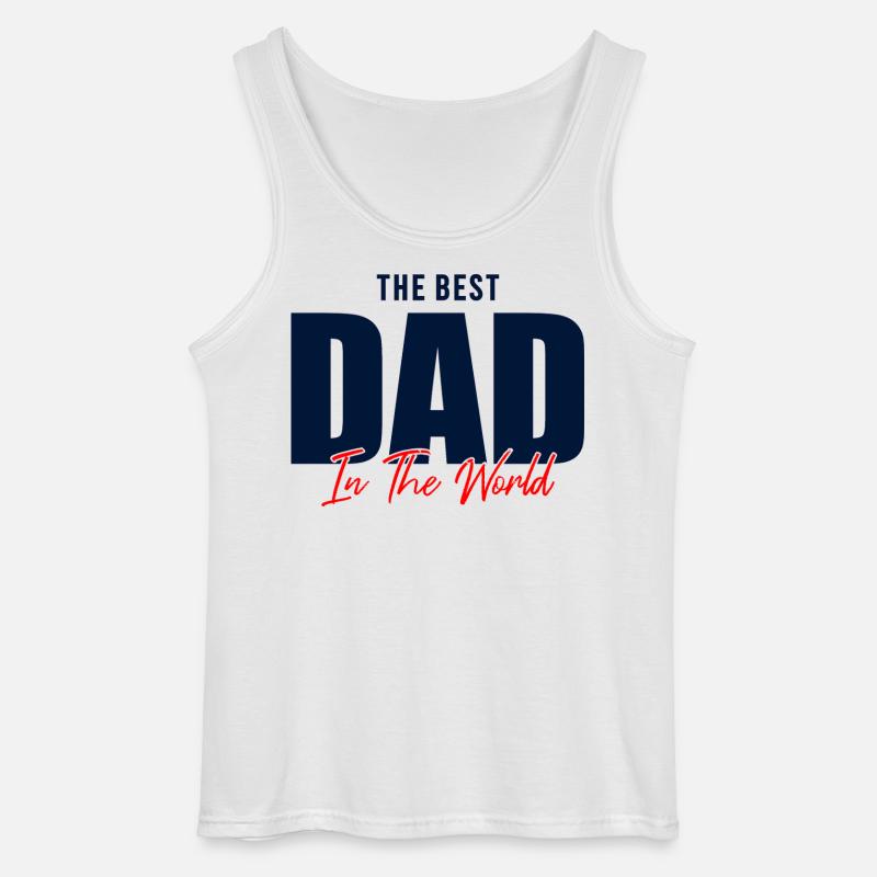 Bester Vater der Welt Geschenkhemd - Gildan Männer Tank Top - Weiß