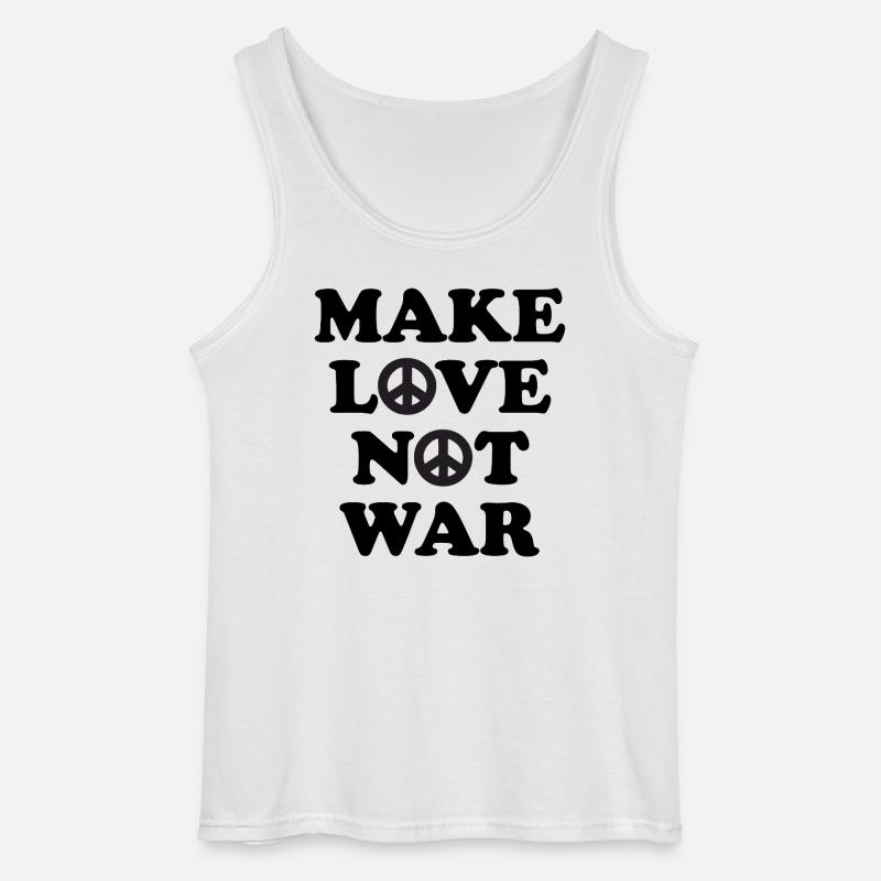 Make Love not War - Gildan Männer Tank Top - Weiß