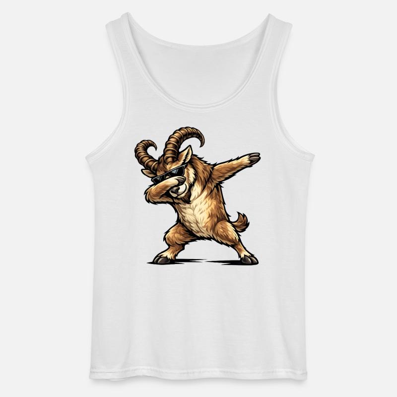 Dabbing Steinbock - Gildan Männer Tank Top - Weiß