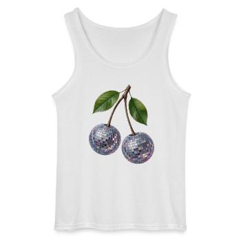 Disco Cherry - Gildan Männer Tank Top - Weiß - Vorne - AI Model Male 185 dark (185cm)