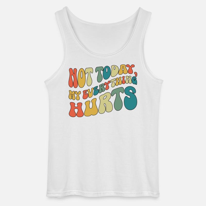 Ikke i dag, mit alt gør ondt Fibromyalgi - Gildan tanktop til mænd - hvid