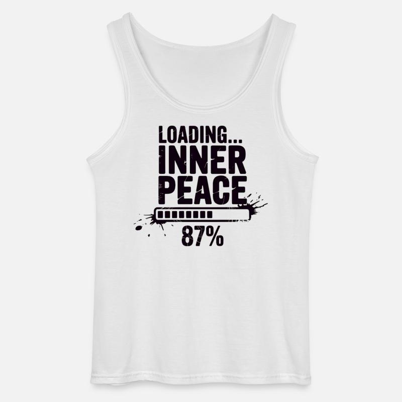 Loading Inner Peace - Sarkasmus Stress Shirt - Gildan Männer Tank Top - Weiß