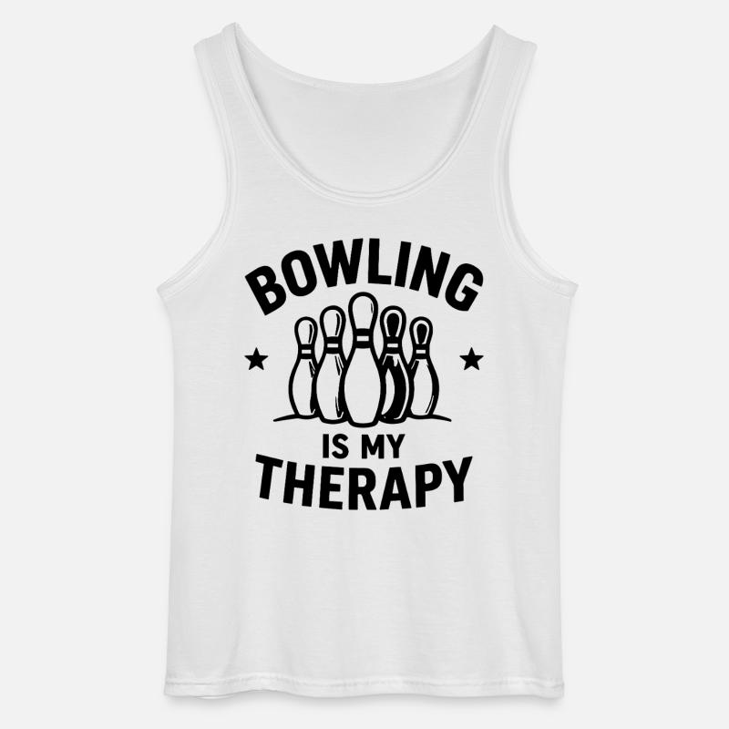 Il bowling è il mio Bowling Sport Terapeutico - Canotta da uomo Gildan - bianco