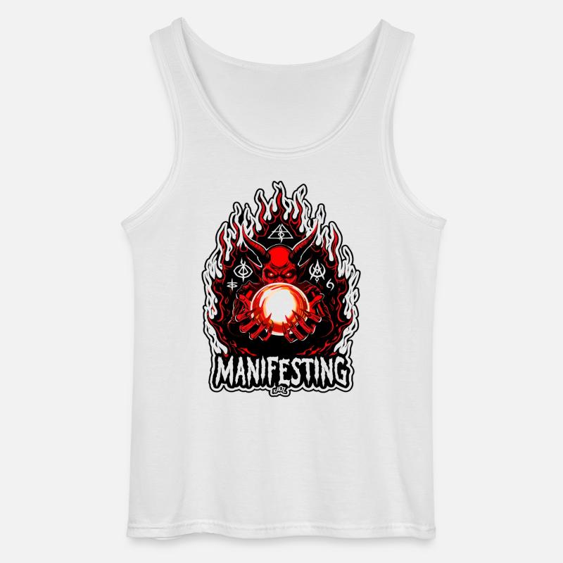 Flammengebundener Manifestierender Dämon - Gildan Männer Tank Top - Weiß