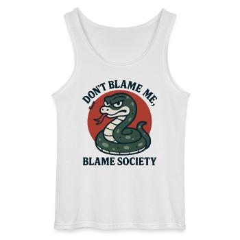 Don't Blame Me Snake - Gildan Men’s Tank Top - white - Front - AI Model Male 185 dark (185cm)