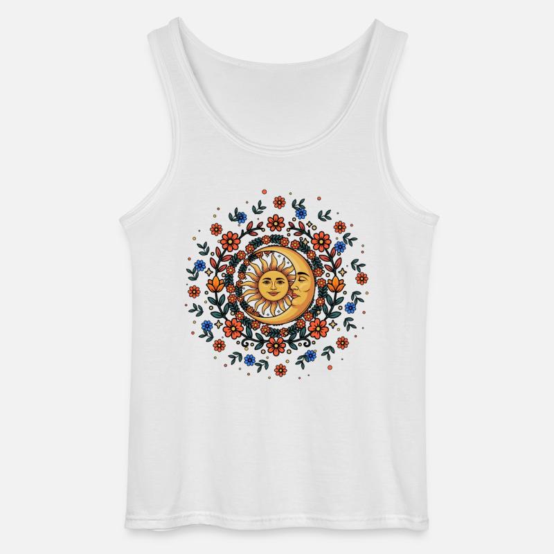 Litha Pagan Solstizio d'Estate Midsommar - Canotta da uomo Gildan - bianco
