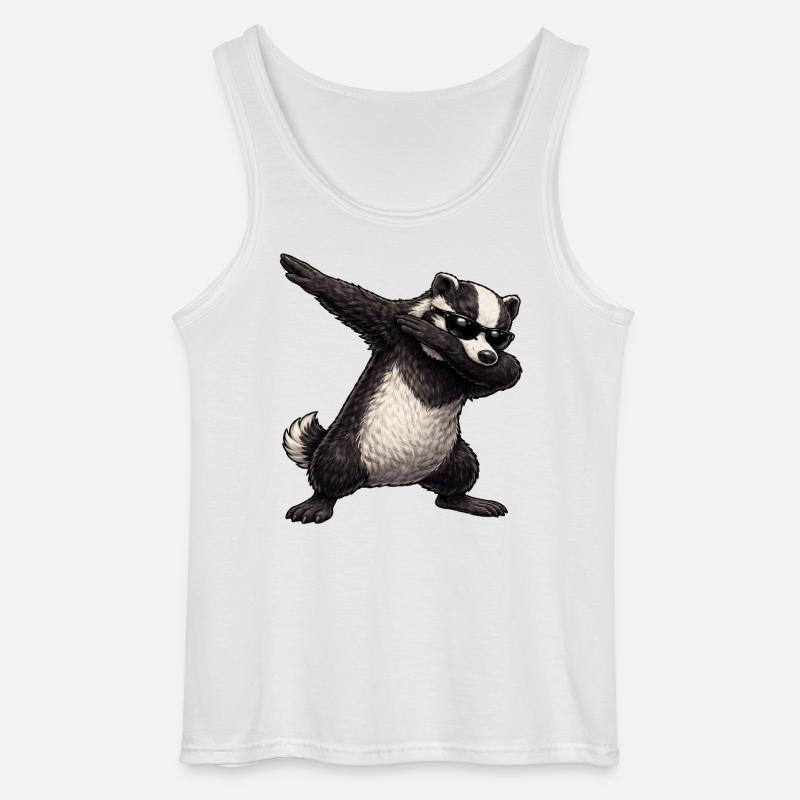 Dabbing Dachs - Gildan Männer Tank Top - Weiß