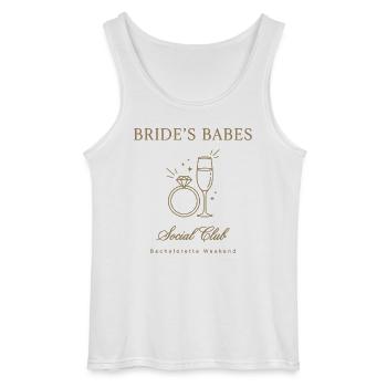 Bride Babes Shirt JGA Bachelorette Team Bride - Gildan Männer Tank Top - Weiß - Vorne - AI Model Male 185 dark (185cm)