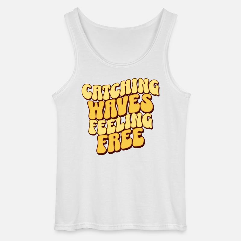 Catching Waves Feeling Free - Gildan Männer Tank Top - Weiß