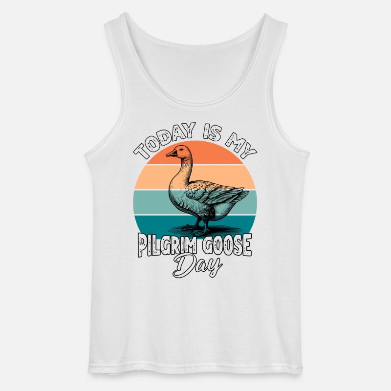 Pilgrim Gans Pilgrim Goose - Gildan Männer Tank Top - Weiß