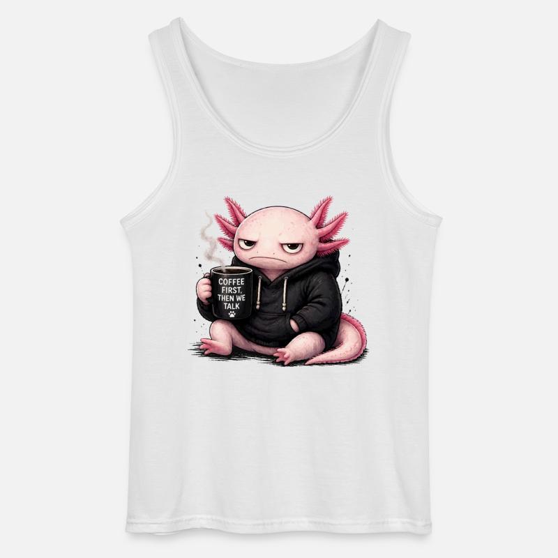 Sweat à capuche Coffee Dragon Pull - Débardeur Gildan Homme - blanc