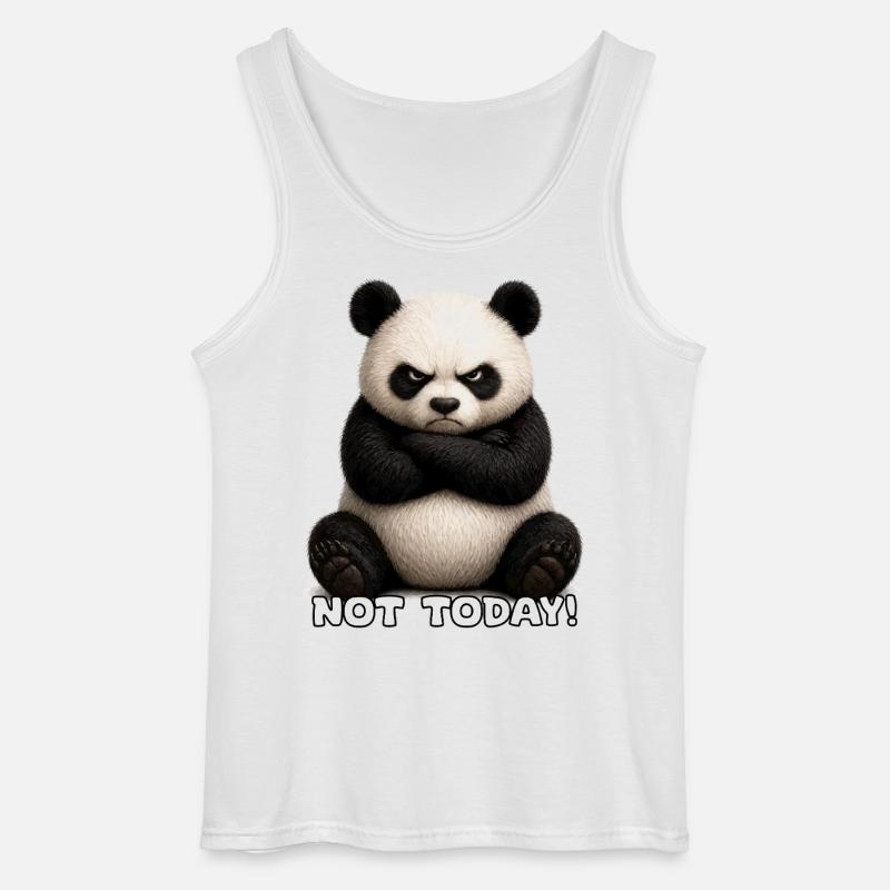 Panda Not Today Meme - Gildan Männer Tank Top - Weiß