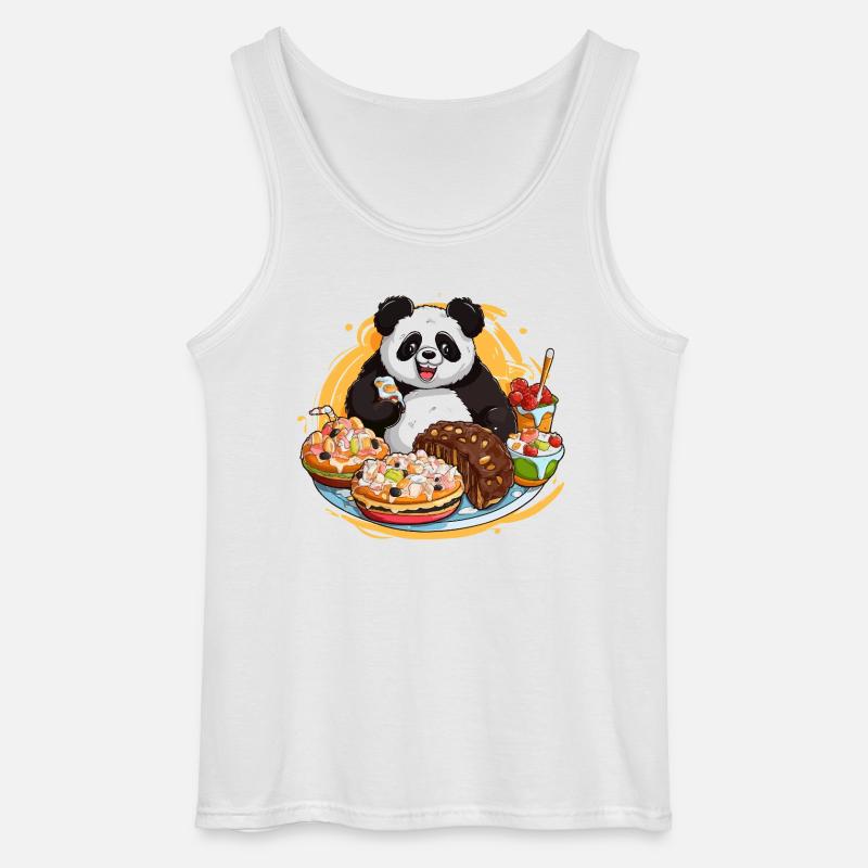 Panda Dessert Fest - Gildan Männer Tank Top - Weiß