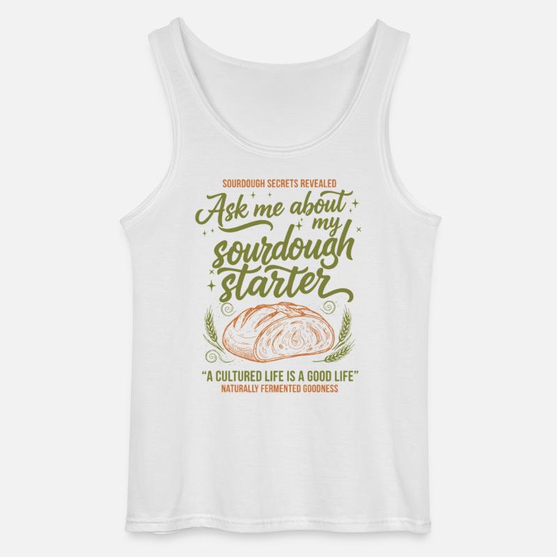 Sauerteigbrot-Backer-Bäcker-Ära - Gildan Männer Tank Top - Weiß