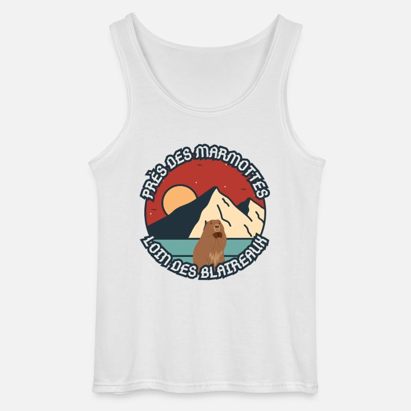 Humor über ein Murmeltier - Gildan Männer Tank Top - Weiß