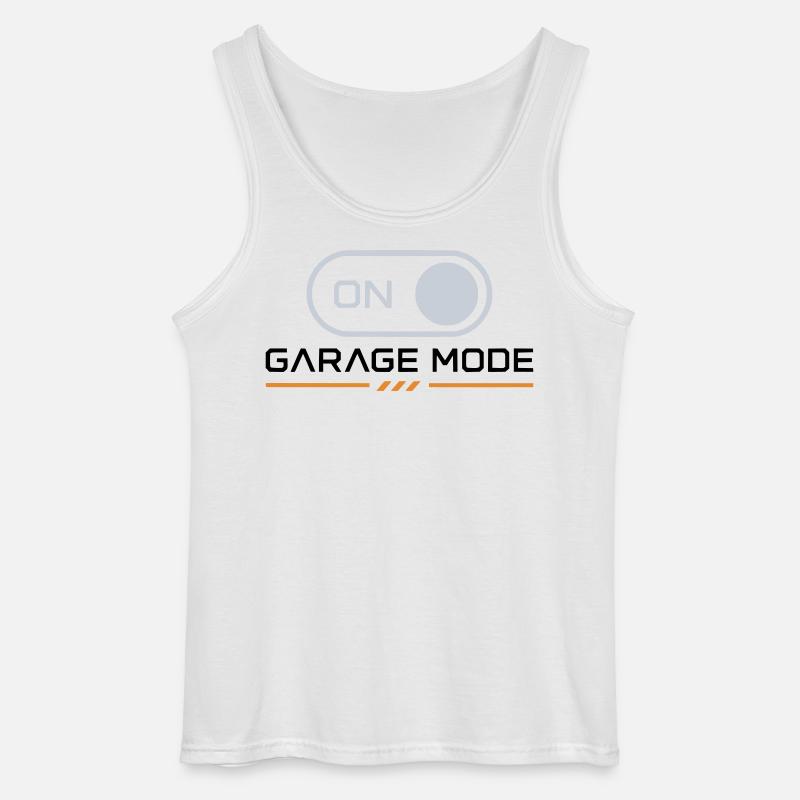 Garage Mode On – Mechanic Biker - Gildan Men’s Tank Top - white
