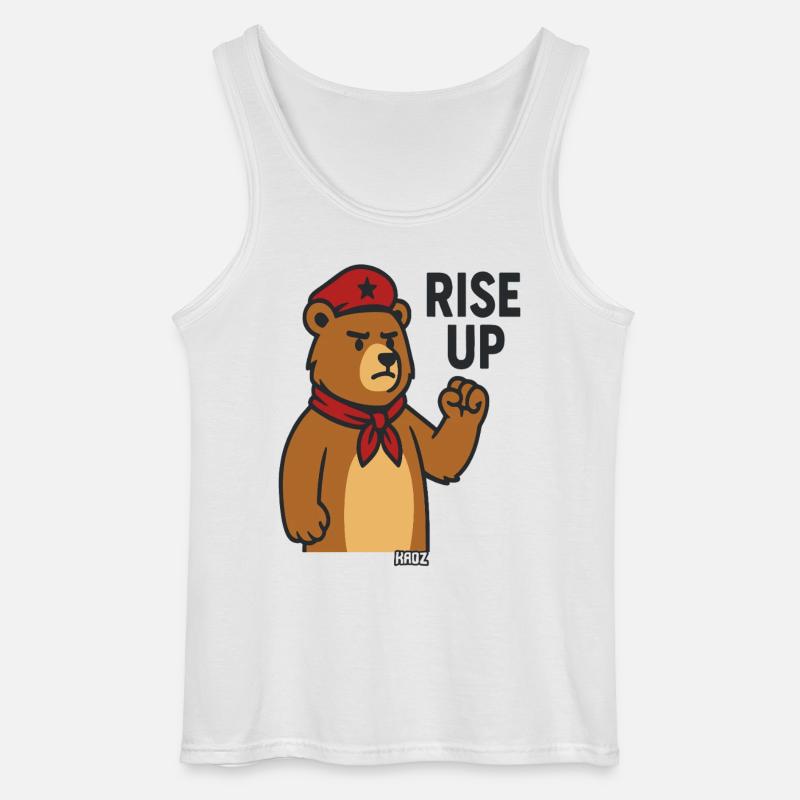 Bear Hero Rally Tee - Gildan Männer Tank Top - Weiß