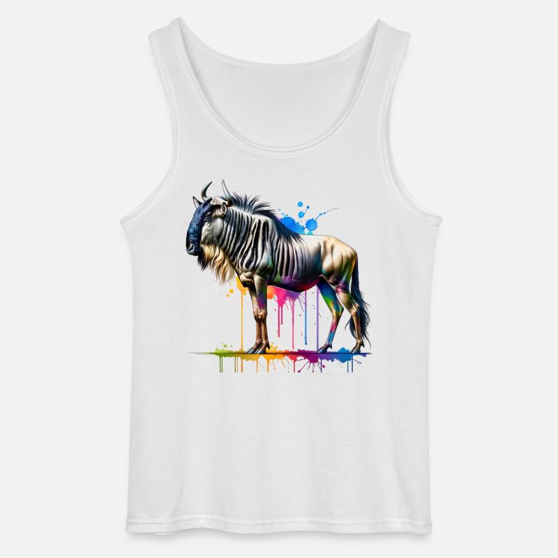 Gnu Geschenk - Gildan Männer Tank Top - Weiß