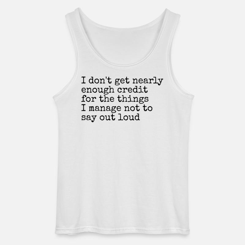 Humor, Sarcasm, Silent Thoughts - Gildan Men’s Tank Top - white
