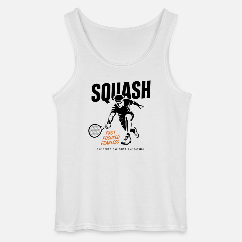 Squash : Rapide, Concentré, Intrépide - Débardeur Gildan Homme - blanc
