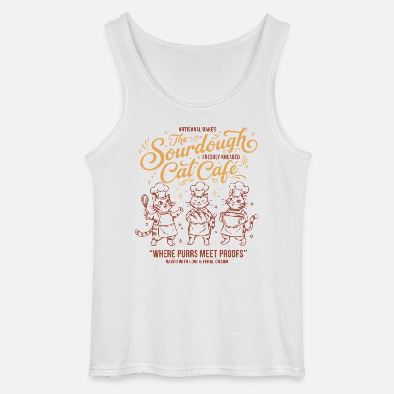 Sourdough Bread Baking Baker Sourdough Starter - Gildan Men’s Tank Top - white