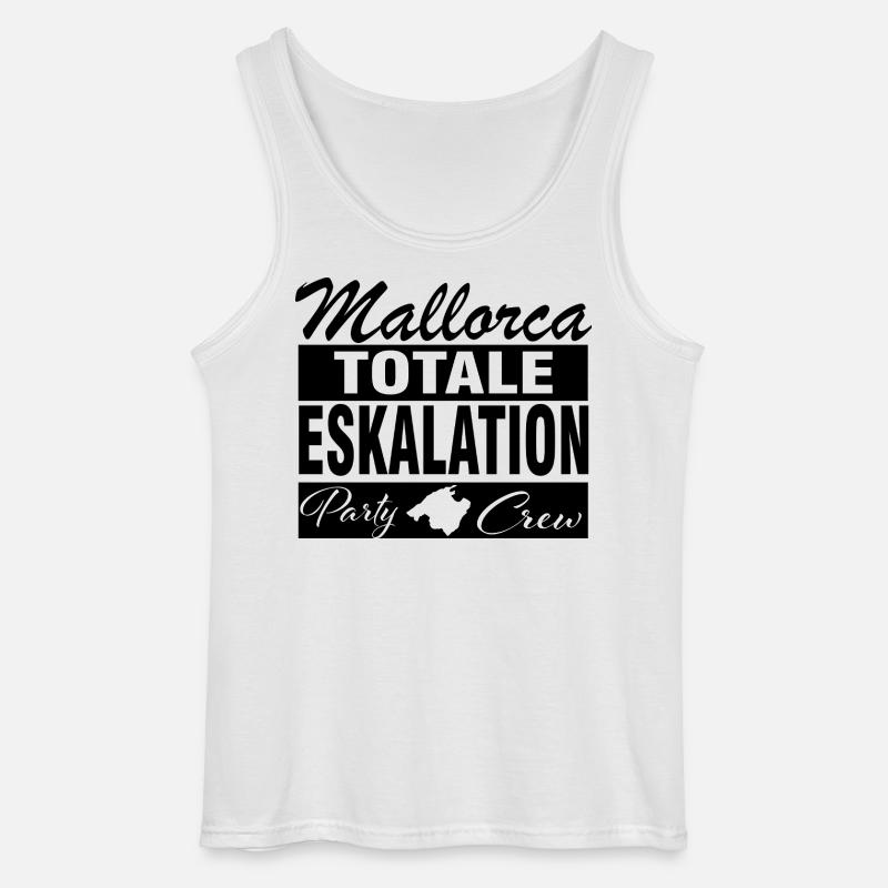 Mallorca, Eskalation - Gildan Männer Tank Top - Weiß