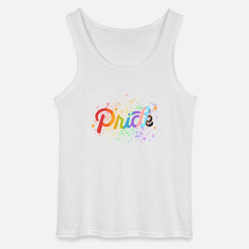Pridemix Paint Splash - Gildan Men’s Tank Top - white