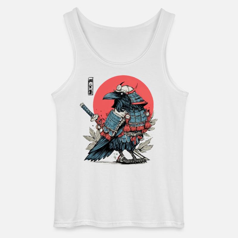 Crimson Samurai Raven Armor - Gildan Men’s Tank Top - white