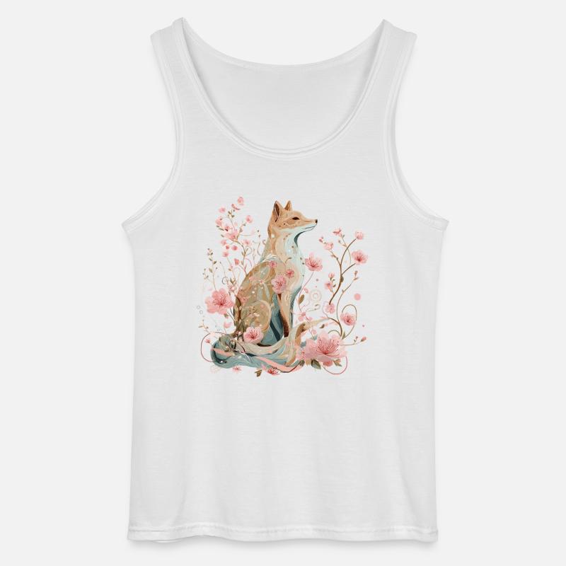 Blütenfuchs - Frühling in Harmonie - Gildan Männer Tank Top - Weiß