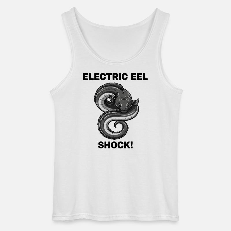 Electric Eel Shock Eel - Gildan Men’s Tank Top - white