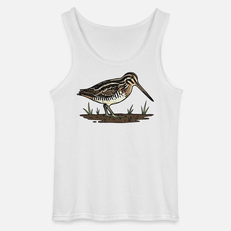 Snipe, Snipe, Tarnvogel - Gildan Männer Tank Top - Weiß