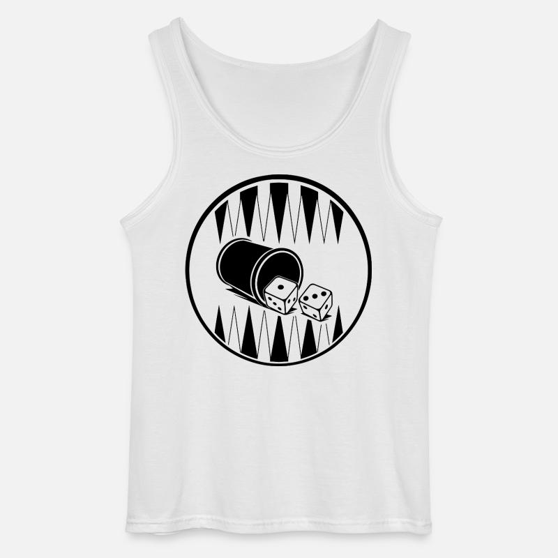 Backgammon | Brettspiel | Geschenk - Gildan Männer Tank Top - Weiß