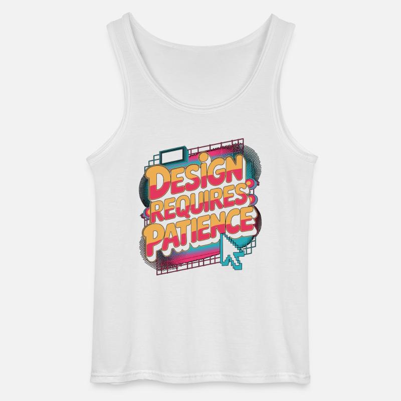 Graphic Designer Design Requires Visual Artist - Gildan Männer Tank Top - Weiß