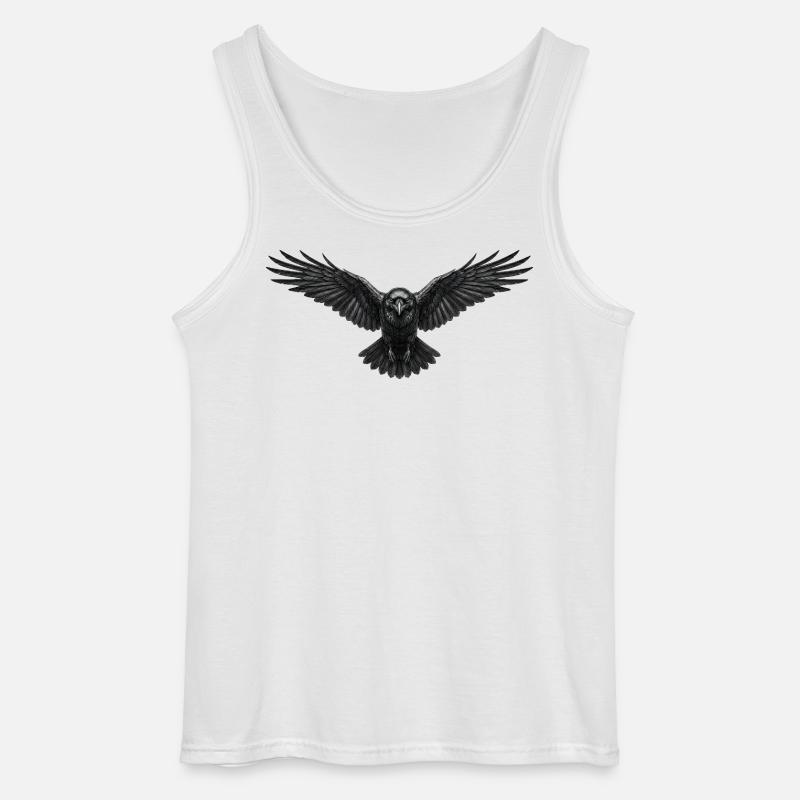 Rabe - Gildan Männer Tank Top - Weiß