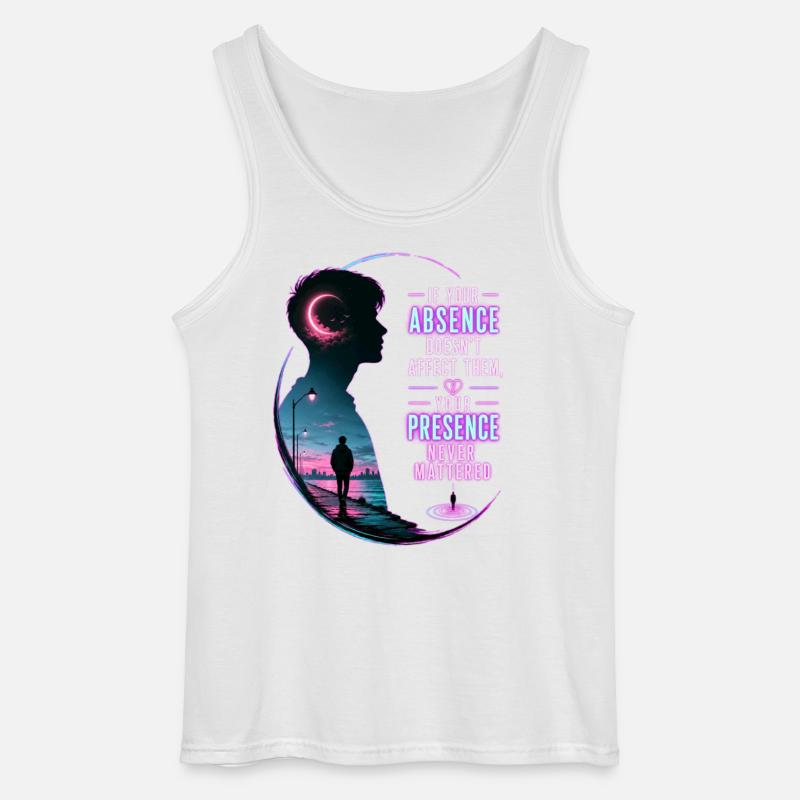 Neonabwesenheit: Hohe Präsenz - Gildan Männer Tank Top - Weiß
