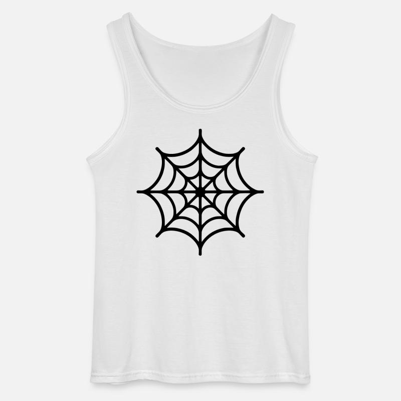 Spinnennetz Spinne - Gildan Männer Tank Top - Weiß