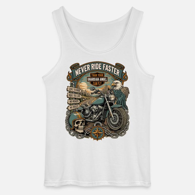 Reite mit deinem Engel - Gildan Männer Tank Top - Weiß