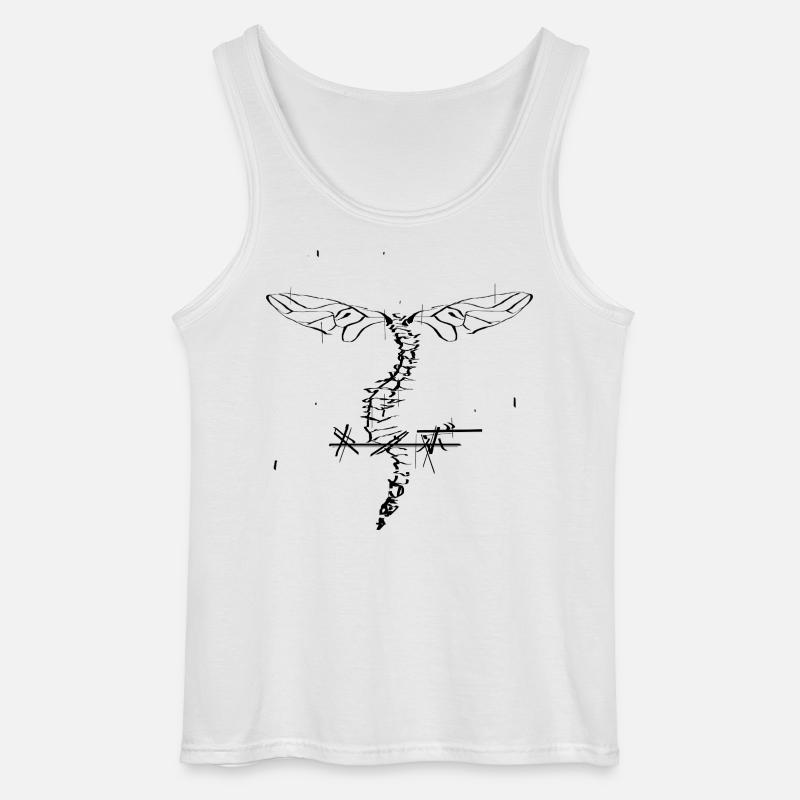 Knochenlibelle - Gildan Männer Tank Top - Weiß