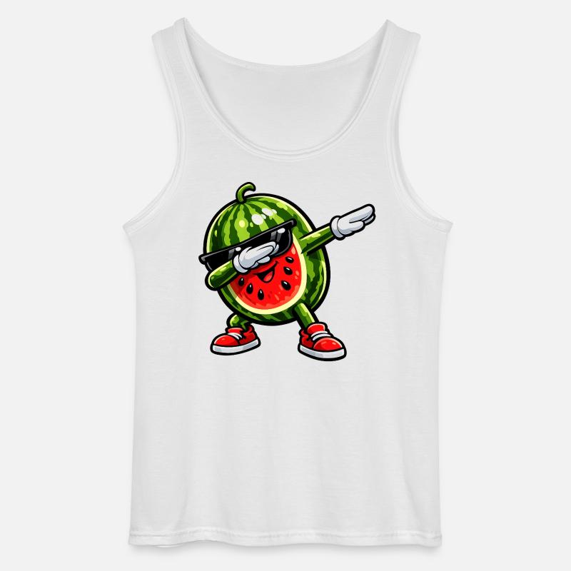 Dabbing Wassermelone - Gildan Männer Tank Top - Weiß