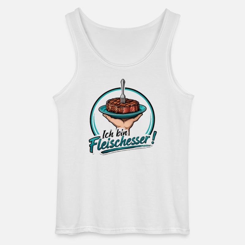 fleisch - Gildan Männer Tank Top - Weiß