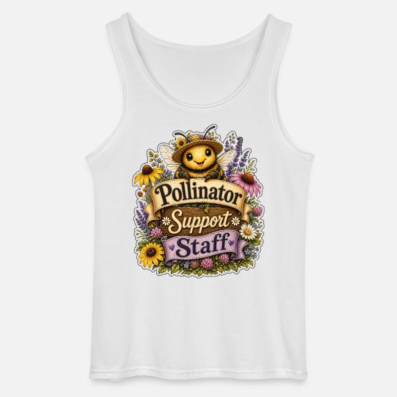 Pollinator Support Staff - Gildan Männer Tank Top - Weiß