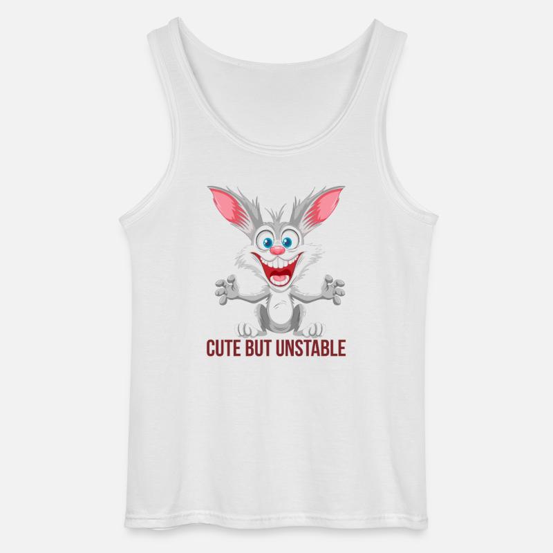 Mignon mais instable - Crazy Monster - Débardeur Gildan Homme - blanc
