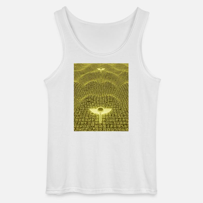 Ancient Golden Code Alien Artifact - Gildan Männer Tank Top - Weiß