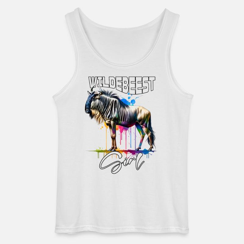 Wildebeest Mädchen Gnu - Gildan Männer Tank Top - Weiß