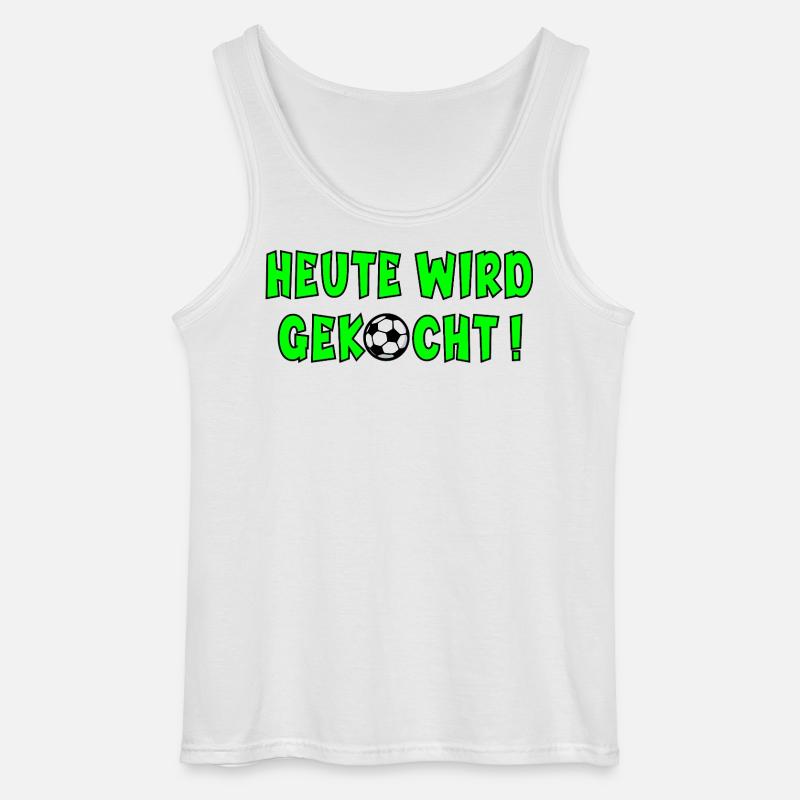 Fußball Sprüche Kochen - Gildan Männer Tank Top - Weiß