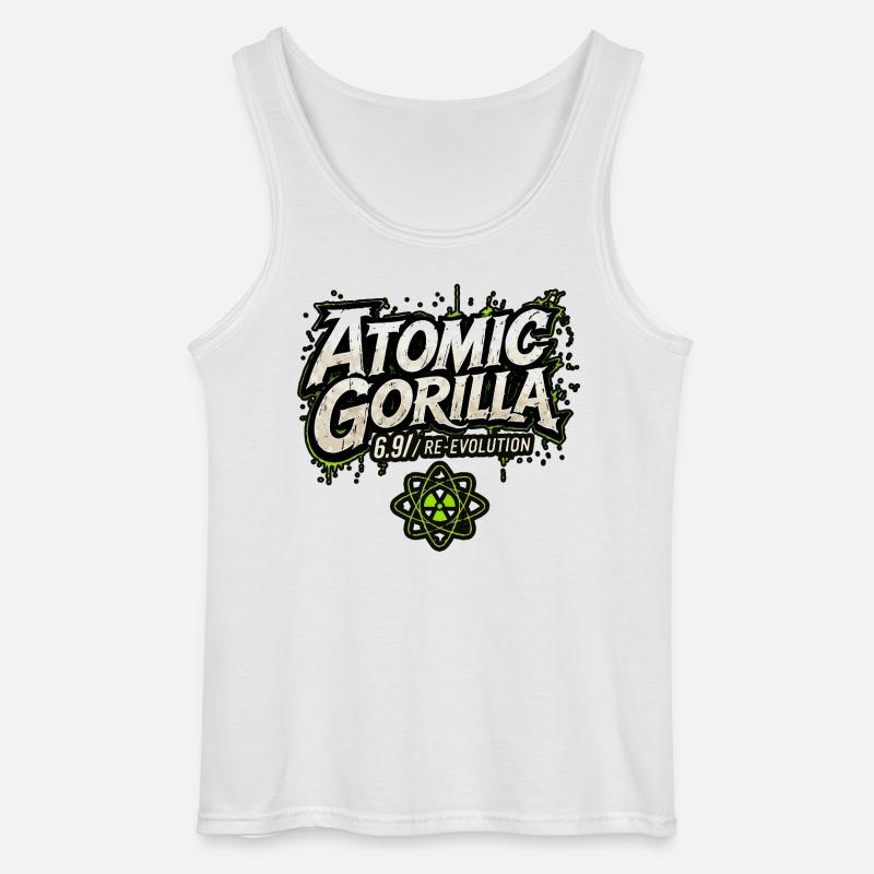 Atomic Gorilla Re-Evolution - Gildan Men’s Tank Top - white