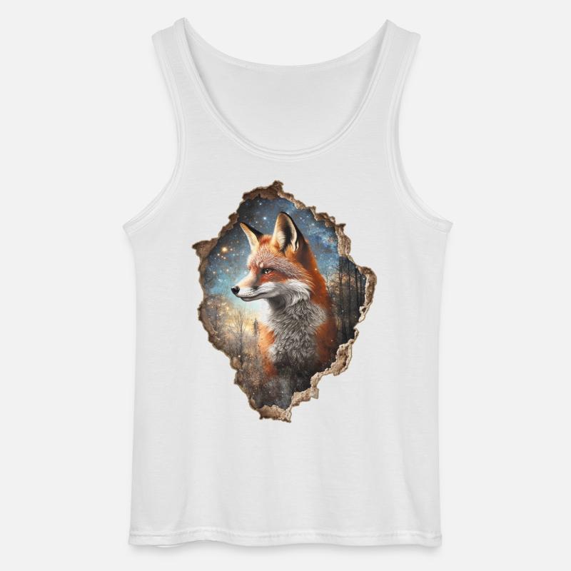 Fuchs - Gildan Männer Tank Top - Weiß